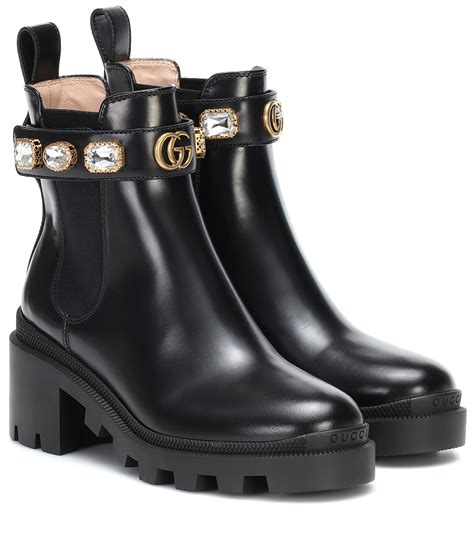 gucci abigail boots|gucci ankle boots black leather.